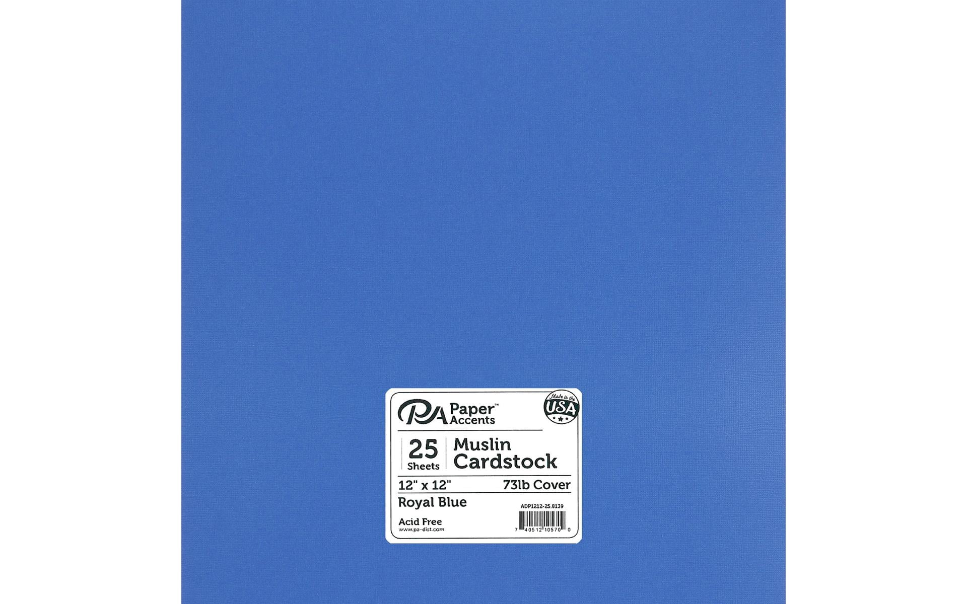 Paper Accents Cardstock 12"x 12" Muslin 73lb Royal Blue 25pc