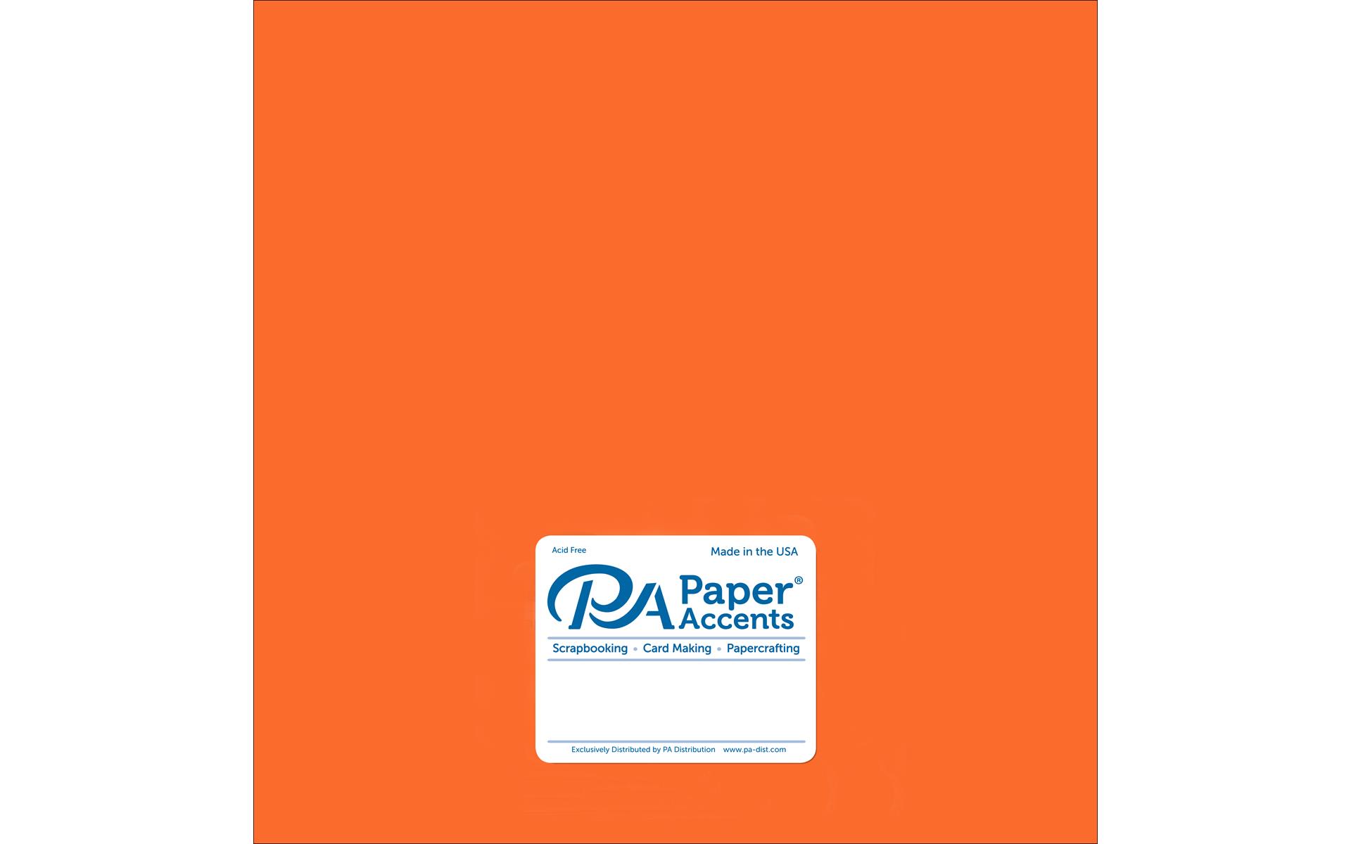 PA Paper Accents Pearlized Cardstock 12" x 12" Saffron, 105lb colored cardstock paper for card making, scrapbooking, printing, quilling and crafts, 25 piece pack