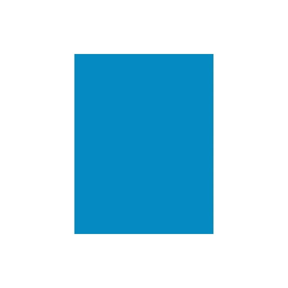 PA Paper Accents Smooth Cardstock 8.5" x 11" Cyan, 65lb colored cardstock paper for card making, scrapbooking, printing, quilling and crafts, 25 piece pack