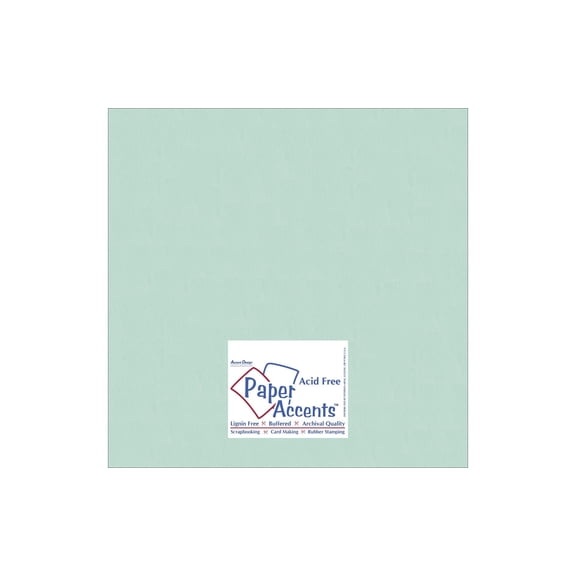 PA Paper Accents Stash Builder Cardstock 12" x 12" Tranquil, 65lb colored cardstock paper for card making, scrapbooking, printing, quilling and crafts, 25 piece pack