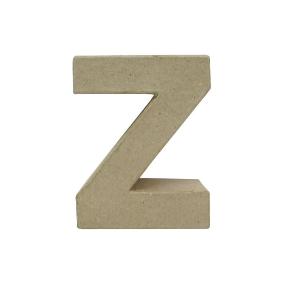 PA Paper Mache 4" Letter Z Kraft