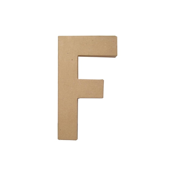 PA Paper Mache 8" Letter F Kraft