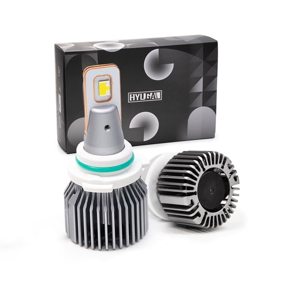 PA U9S 9006 LED Headlight Bulbs Fog Light High Power CSP 7545 80W Super Bright 8400 Lumens 6500K White IP68 10-36V conversion kit, Pack of 2