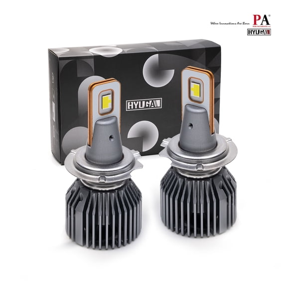 PA U9S H7 LED Headlight Bulbs Fog Light High Power CSP 7545 80W Super Bright 8400 Lumens 6500K White IP68 10-36V conversion kit, Pack of 2
