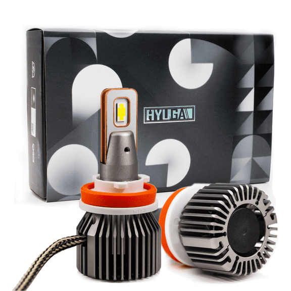 PA U9S H8 H9 H11 H16J LED Headlight Bulbs Fog Light High Power CSP 7545 80W Super Bright 8400 Lumens 6500K White IP68 10-36V conversion kit, Pack of 2