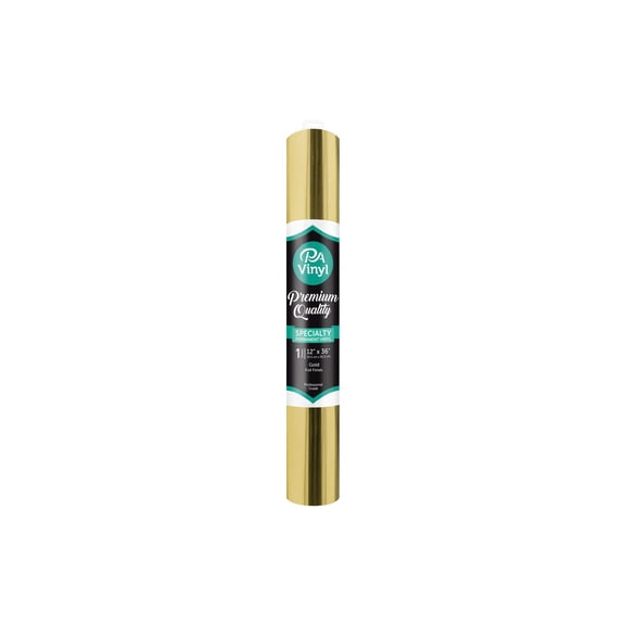 PA Vinyl 12"x 36" Roll Permanent Adhesive Foil Gold