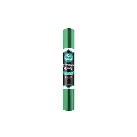 PA Vinyl 12"x 36" Roll Permanent Adhesive Foil Green