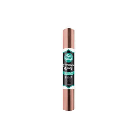 PA Vinyl 12"x 36" Roll Permanent Adhesive Foil Rose Gold