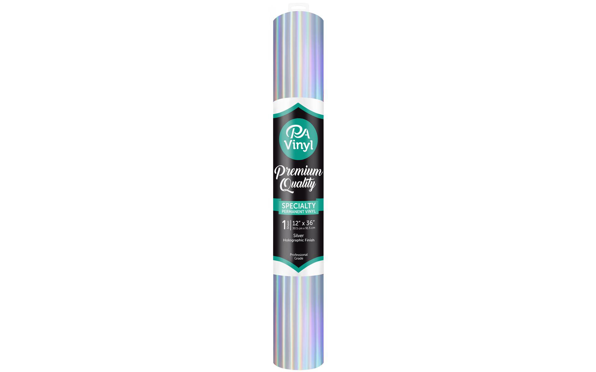 Pa Vinyl 12x 36 Roll Permanent Adhesive Holographic Silver
