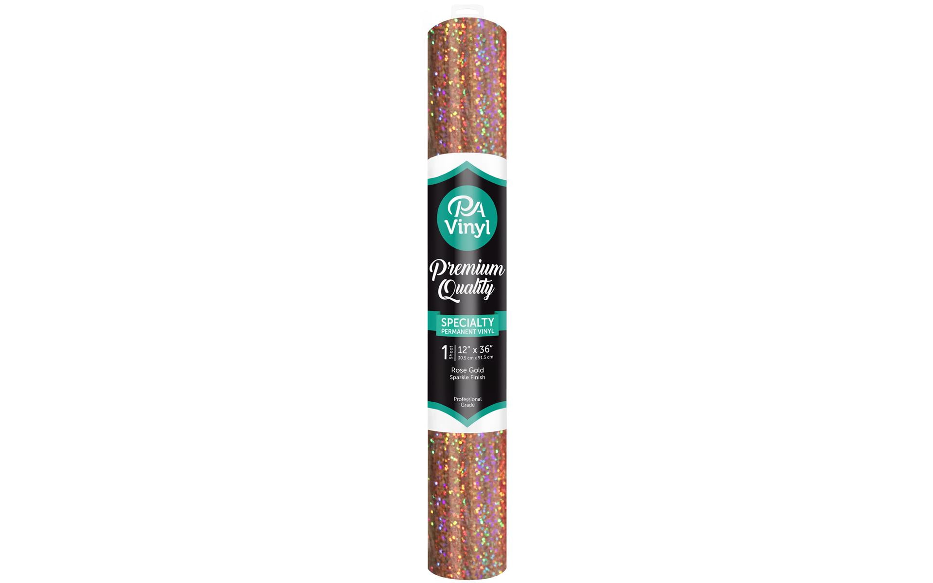 PA Vinyl 12"x 36" Roll Permanent Adhesive Sparkle Rose Gold