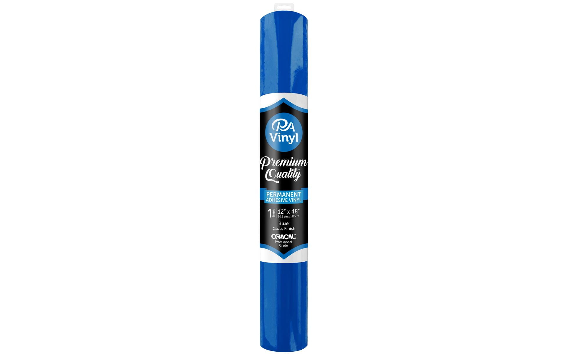 PA Vinyl 12"x 48" Roll Permanent Adhesive Gloss Blue