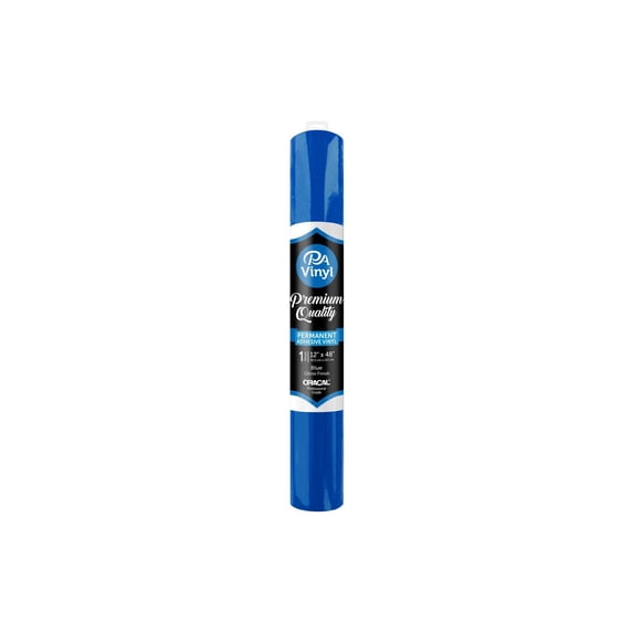 PA Vinyl 12"x 48" Roll Permanent Adhesive Gloss Blue