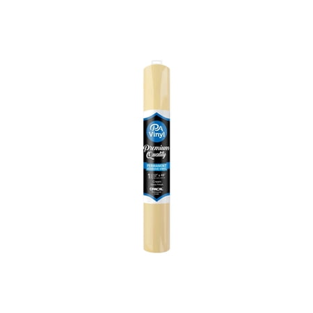 PA Vinyl 12"x 48" Roll Permanent Adhesive Gloss Cream