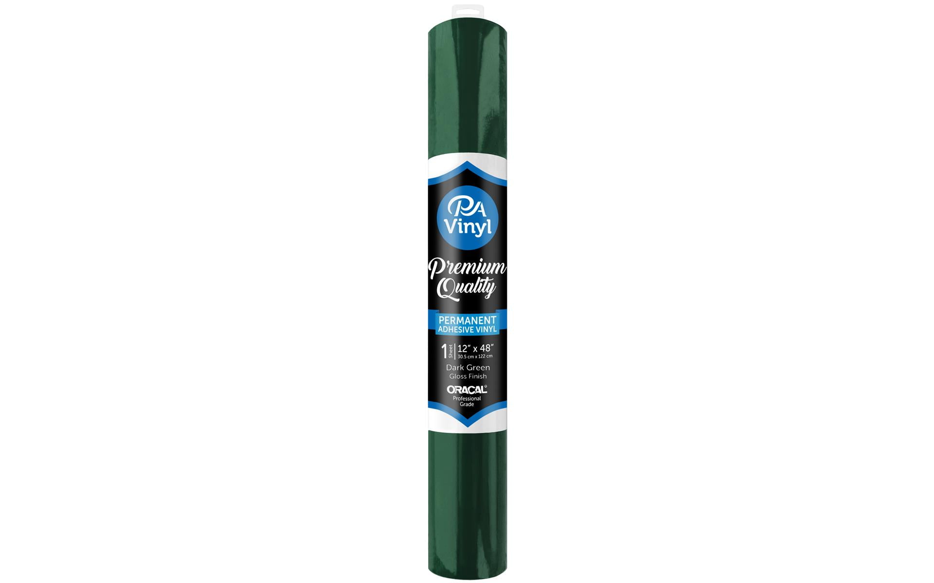 PA Vinyl 12"x 48" Roll Permanent Adhesive Gloss Dark Green