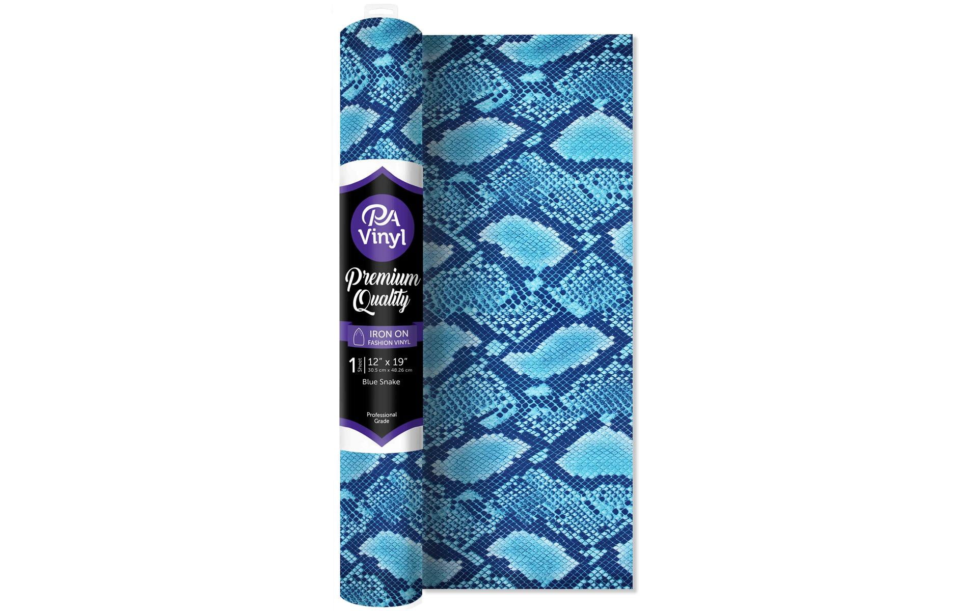 PA Vinyl Iron On 12"x 19" Roll Print Blue Snake