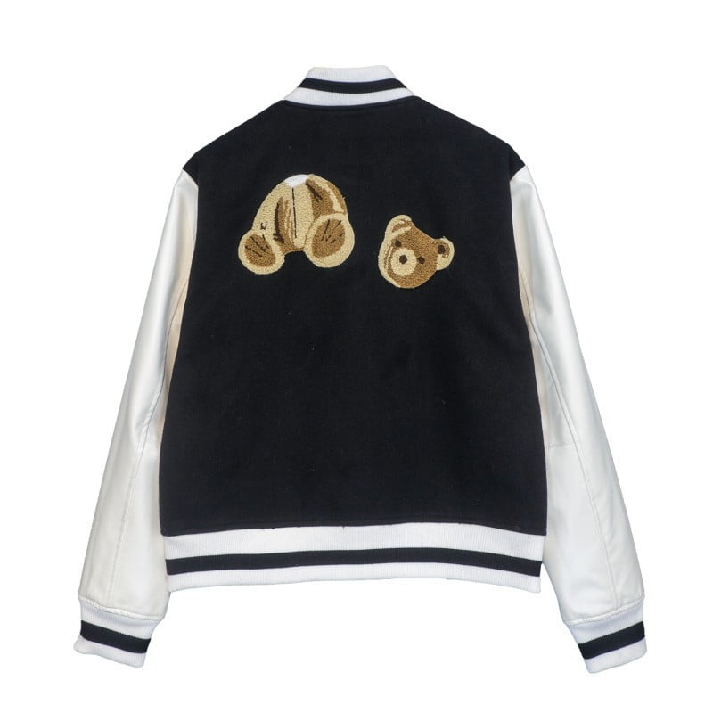 PA angel tide brand decapitated bear embroidered color matching jacket
