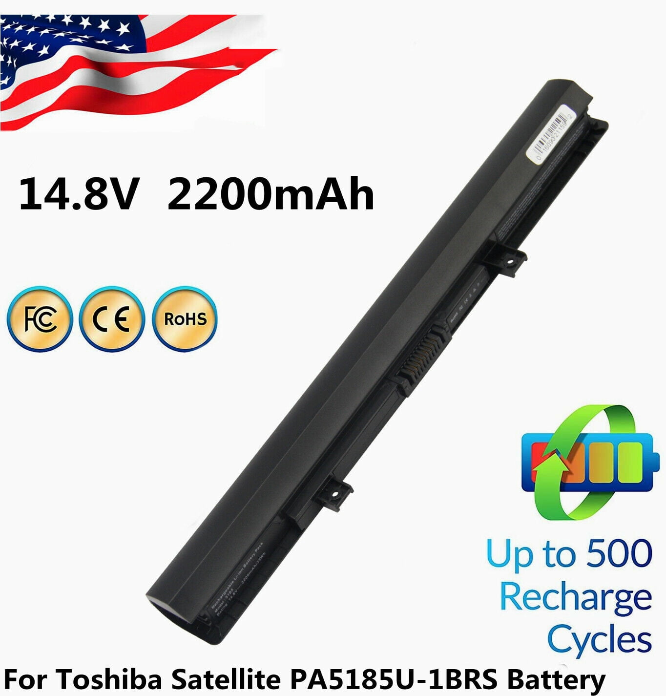Batterie PA5185U 45Wh 14.8V Pour Toshiba Satellite C55 C55D C55T L50 L55 – Remplacement Compatible PA5185U-1BRS, Longue Autonomie