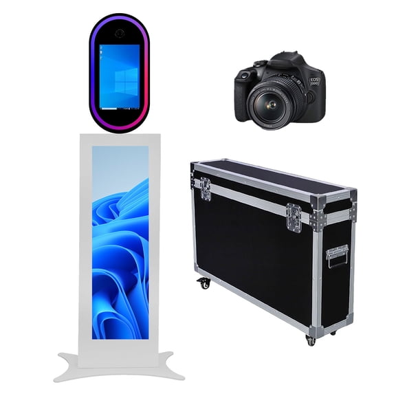 PAAFNN 13.3inch Touch Screen Magic Mirror Photobooth Machine with RGB Light APP Control for Events