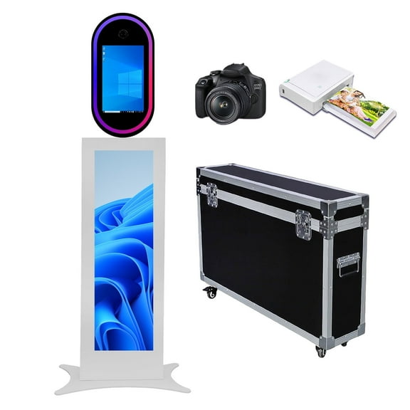 PAAFNN 13.3inch Touch Screen Magic Mirror Photo Booth Machine with RGB Light Photo Booth for Events