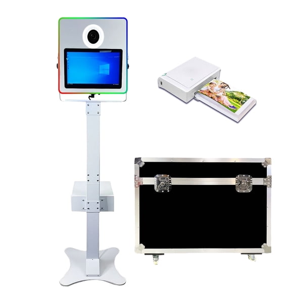 PAAFNN 15.6 Inch Photobooth Touch Screen with Flight Case for Wedding Party Events