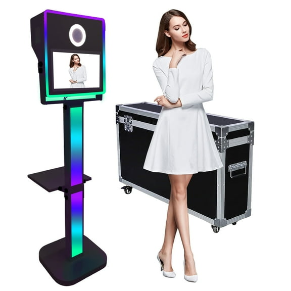 PAAFNN Portable 15.6''Touch Screen Selfie Magic Mirror Photo Booth Machine for Wedding Party Event