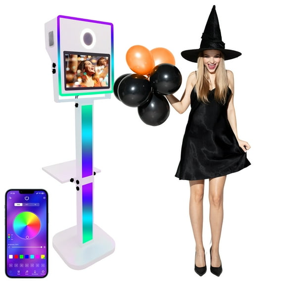 PAAFNN 15.6''Touch Screen Magic Mirror Photobooth Machine for Weddings Parties Events