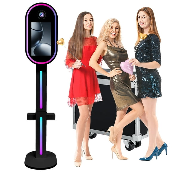 PAAFNN 15.6inch Touch Screen Mirror Selfie Photo Booth APP Control Lighting Music for Party Wedding