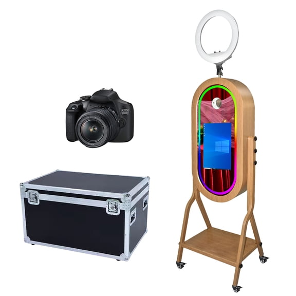 PAAFNN 21.5inch Touch Screen Magic Selfie Mirror Photobooth Machine for Wedding Party Events
