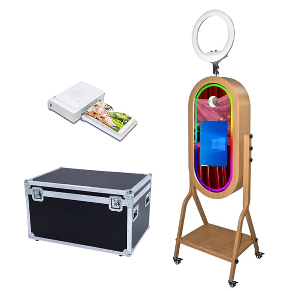 PAAFNN 21.5inch Touch Screen Magic Selfie Mirror Photobooth Machine for Wedding Party Events