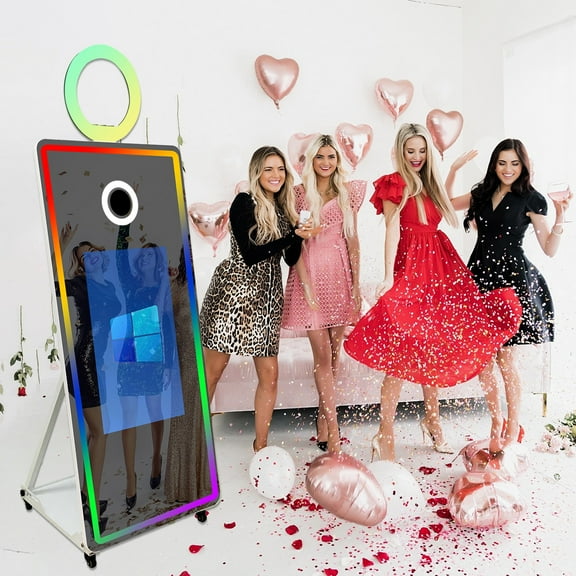 PAAFNN 32"Touch Screen Photobooth Portable 65inch Mirror magic Selfie Machine for Wedding Party
