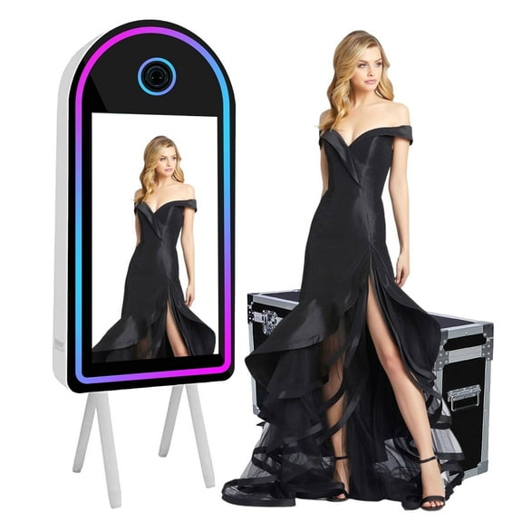 PAAFNN 32inch Touch Screen Magic Mirror Selfie Photo Booth Machine for Party Events Wedding