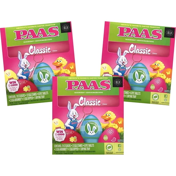 PAAS Classic Easter Egg Coloring Kit - Set of 3