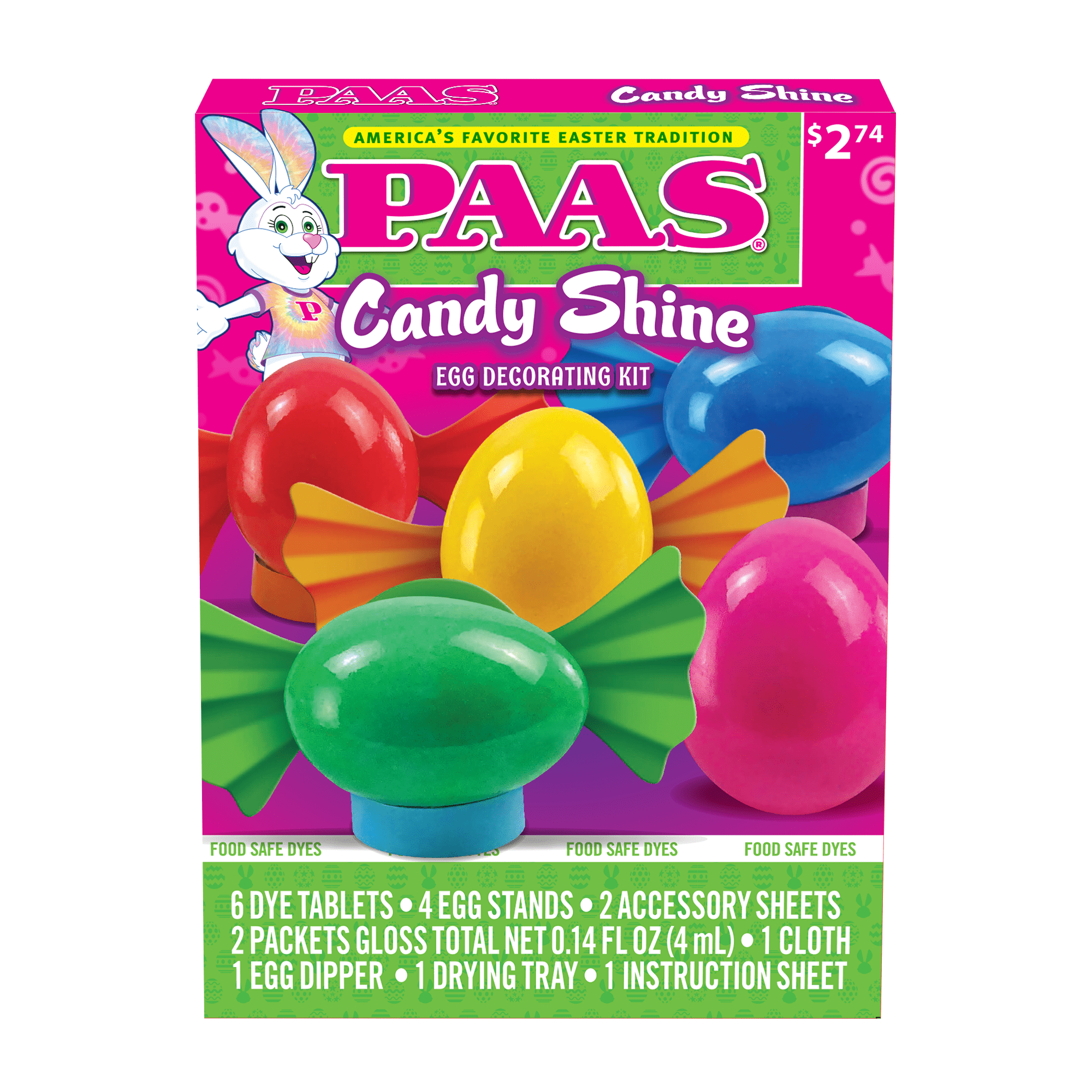 PAAS Easter Egg Decorating and Dye Kit, Candy Shine, 1 Kit ...