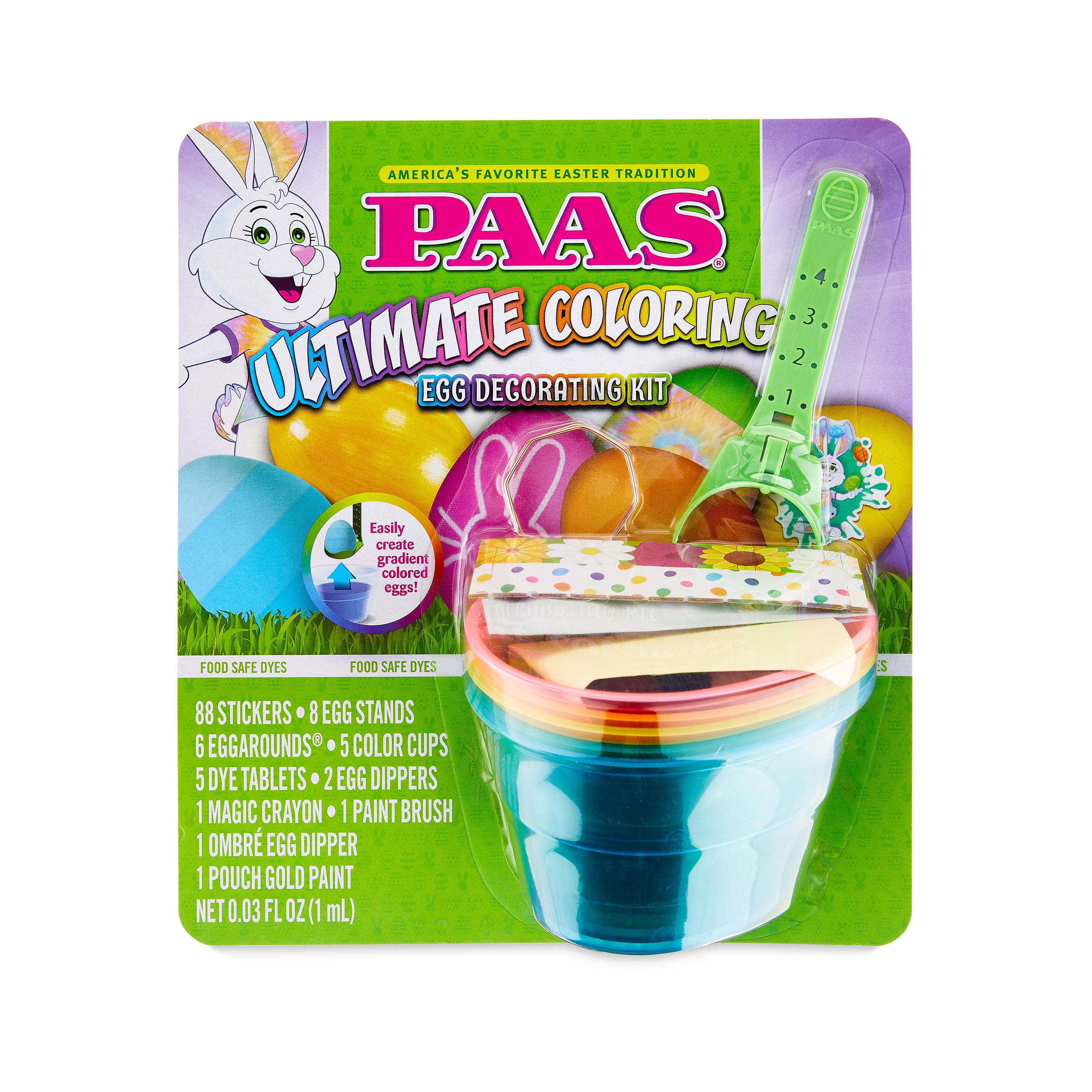 PAAS Easter Egg Decorating and Dye Kit, Ultimate Coloring Kit , 1 Kit, Multicolor