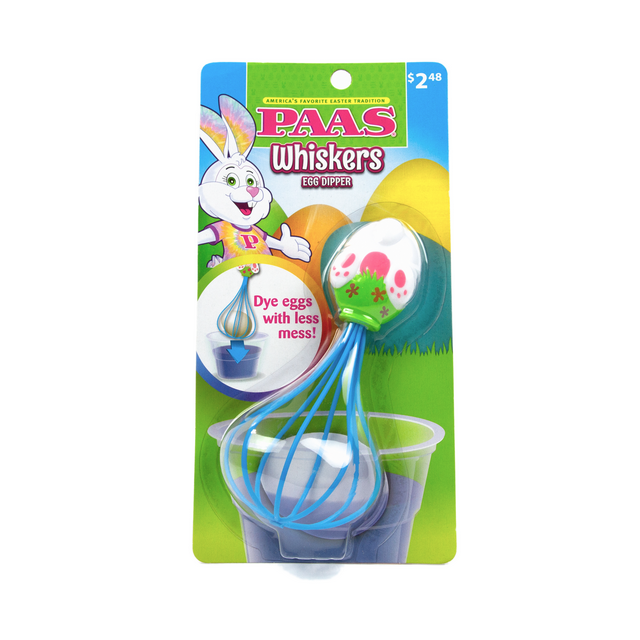 PAAS Easter Egg Dye Egg Dipper, Blue Bunny Bottom Whisk, 1 Count