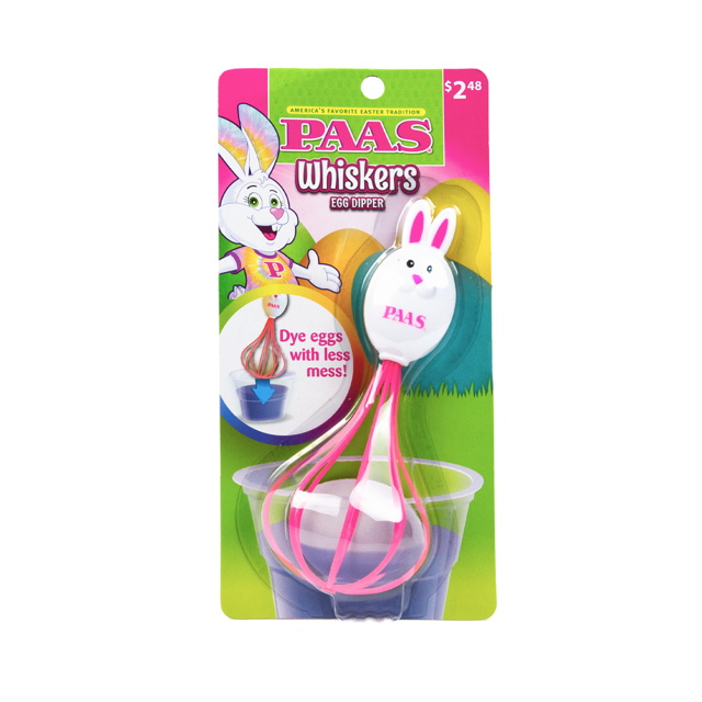 PAAS Easter Egg Dye Egg Dipper, Pink Bunny Whisk, 1 Count