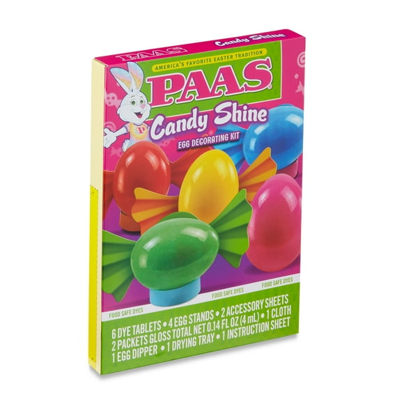 PAAS Egg Decorating and Dye Kit, Candy Shine, 1 Kit, Multi-Color
