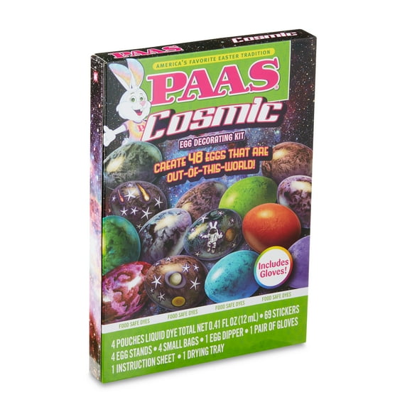 PAAS Egg Decorating and Dye Kit, Cosmic, 1 Kit, Multi-Color