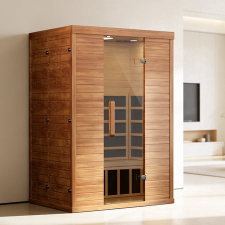 PABIMIA 2-Person Indoor Infrared Sauna, Home Sauna with 1500W Heater, WiFi & Bluetooth App Control