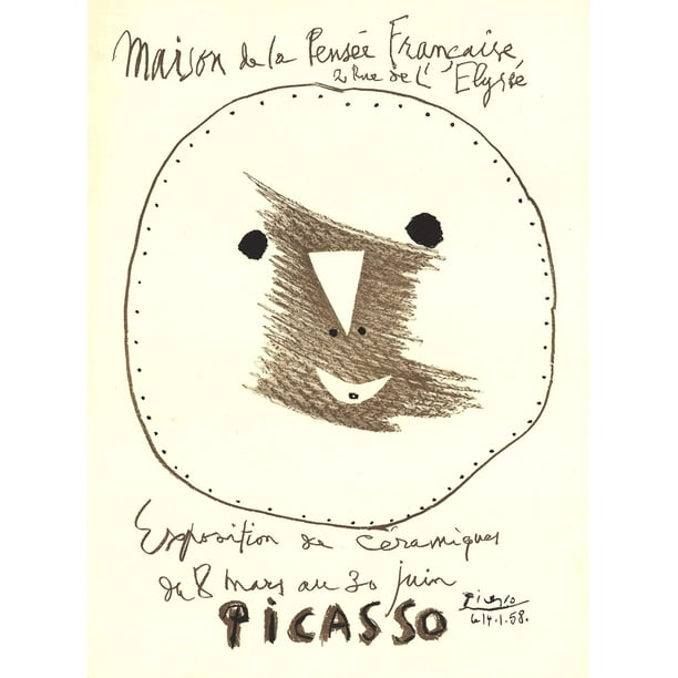 ピカソ Picasso EXPOSITION PABLO PICASSO PABLO PICASSO Exposition de Ceramiques, 1958 - Walmart Business