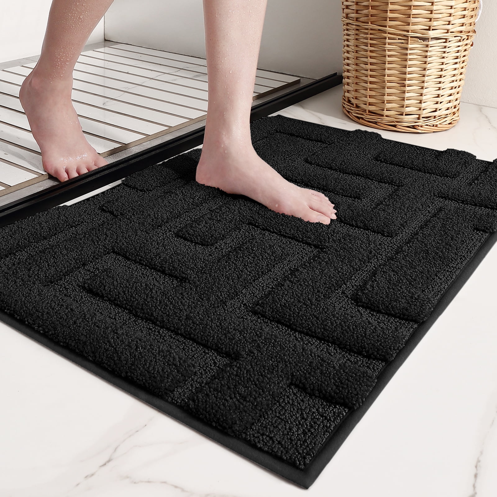 PABUBE Bathroom Rug Absorbent Bath Mat Bathroom Mat Ultra Soft Bath Rug ...