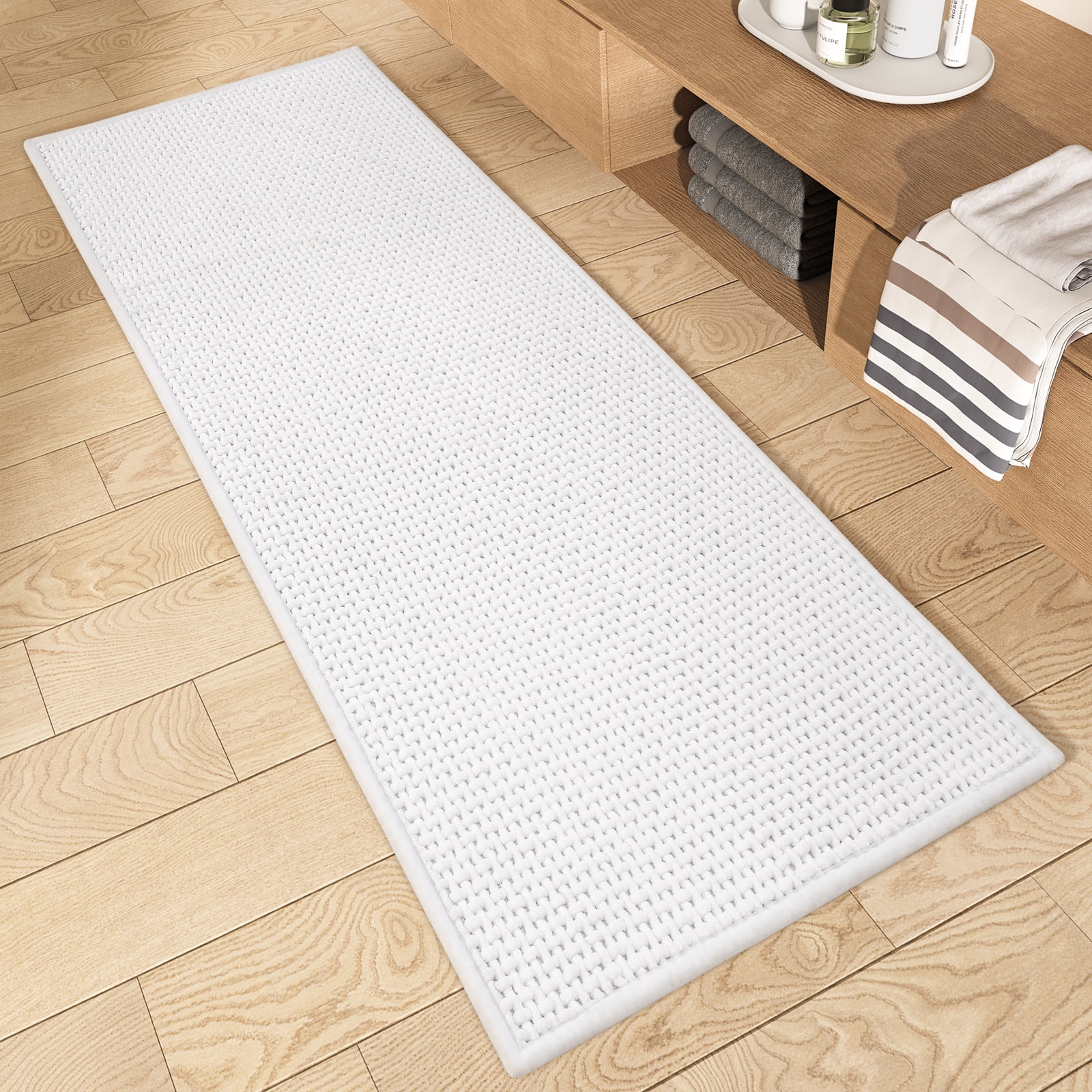 PABUBE Bathroom Rug, Non Slips Bath Mat, Machine Washable Bathroom Mat