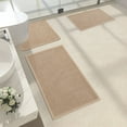 thumbnail image 1 of PABUBE Bathroom Rug, Non Slips Bath Mat, Machine Washable Bathroom Mat, Soft Absorbent Bathmat Bath Rug, Bathroom Rug and Mat for Bathroom Floor (16"x24"+24"x36"+20"x24",Beige), 1 of 10