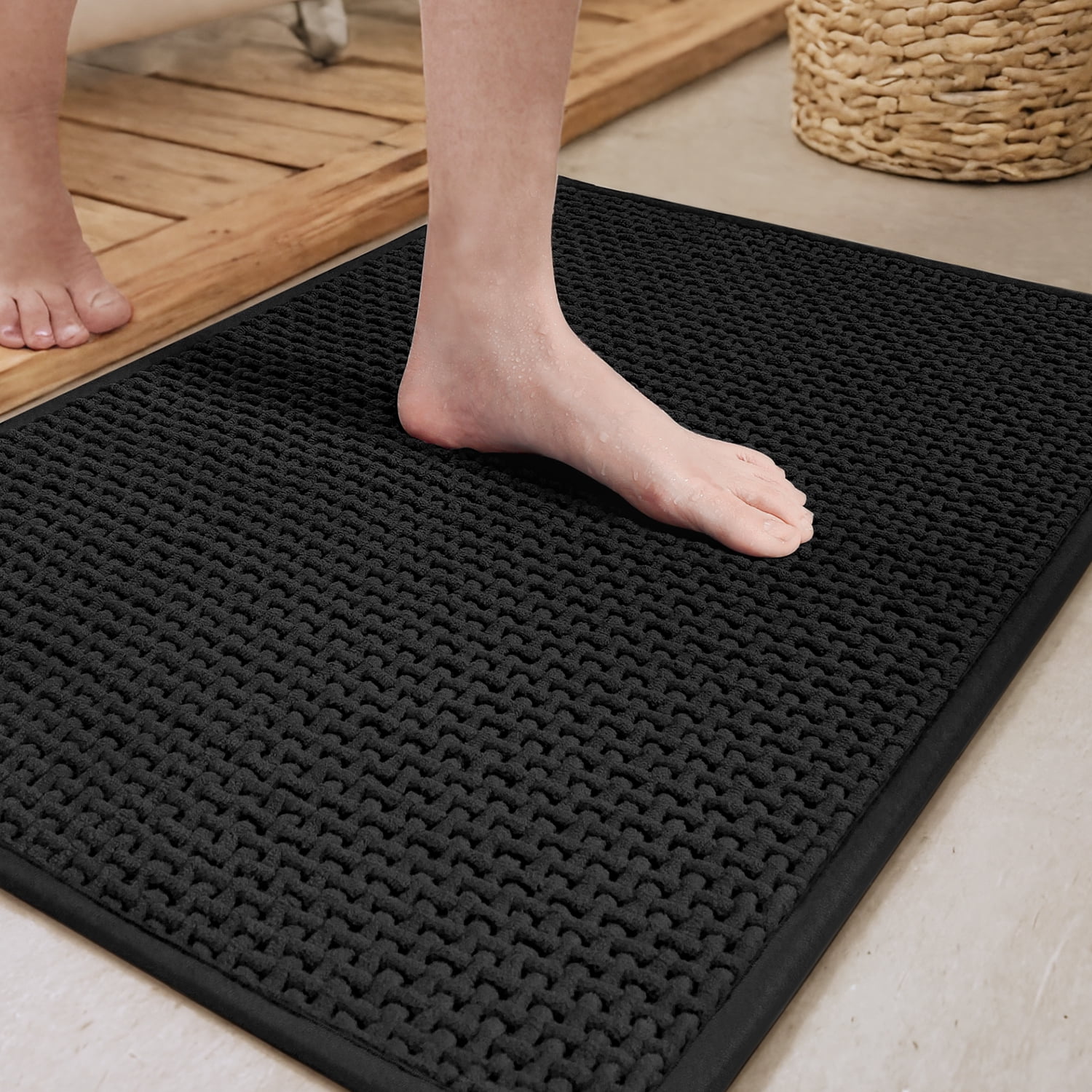 PABUBE Bathroom Rug, Non Slips Bath Mat, Machine Washable Bathroom Mat ...