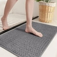thumbnail image 1 of PABUBE Bathroom Rug,Small Non Slips Bath Mat, Machine Washable Bathroom Mat, Soft Absorbent Bathmat Bath Rug, Bathroom Rug and Mat for Bathroom Floor (16"x24",Dark Gray), 1 of 10