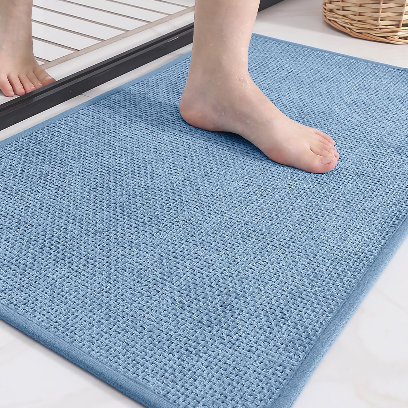 PABUBE Classic Collection Luxury Contemporary Solid Print Bath Rug ...