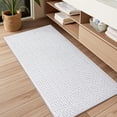 thumbnail image 1 of PABUBE Bathroom Rug, Non Slips Bath Mat, Machine Washable Bathroom Mat, Soft Absorbent Bathmat Bath Rug, Bathroom Rug and Mat for Bathroom Floor (17"x48",White), 1 of 10