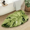 thumbnail image 1 of PABUBE Monstera Leaf Bathroom Rug, 20"x32", Cute Green Plush Bath Mat, Fluffy Soft & Absorbent, Non-Slip and Machine Washable Bath Rug for Bathroom Floor, 1 of 10