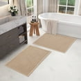 thumbnail image 1 of PABUBE Bathroom Rug, Non Slips Bath Mat, Machine Washable Bathroom Mat, Soft Absorbent Bathmat Bath Rug, Bathroom Rug and Mat for Bathroom Floor (24"x36"+24"x36",Beige), 1 of 10