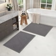 thumbnail image 1 of PABUBE Bathroom Rug, Non Slips Bath Mat, Machine Washable Bathroom Mat, Soft Absorbent Bathmat Bath Rug, Bathroom Rug and Mat for Bathroom Floor (24"x36"+24"x36",Dark Gray), 1 of 10